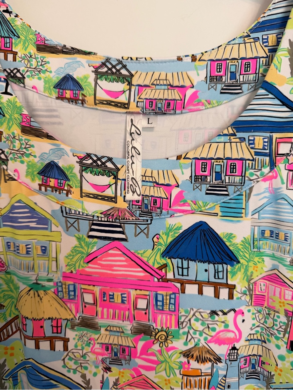 LULU-B Sleeveless Key West Print Dress in Multicolor - Picture 2 of 4